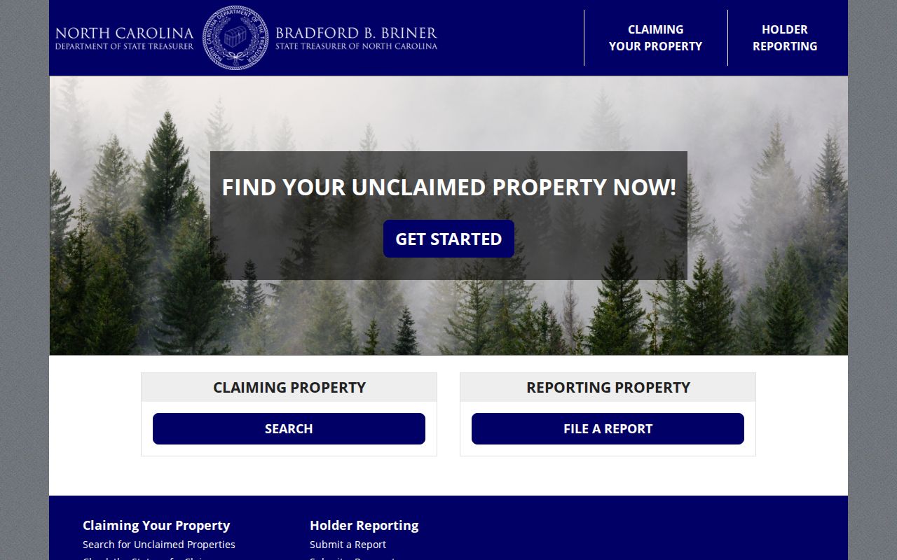 Wake Forest people search using the North Carolina unclaimed property portal